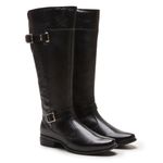 Bota Feminina Montaria Lina Couro LegÍtimo - Preto