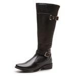 Bota Feminina Montaria Lina Couro LegÍtimo - Preto