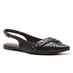 Sapato Sapatilha Feminina Mule Couro Sintético Preto