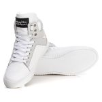 Tênis Sneaker Feminino Couro Legitimo Branco Calçado Fitness