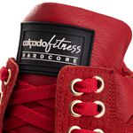 Tênis Sneaker Feminino Couro Legitimo Vermelho Calçado Fitness