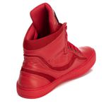 Tênis Sneaker Unissex Couro Legitimo Vermelho Calçado Fitness