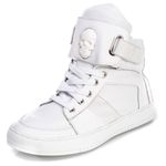 Tênis Sneaker Feminino Couro Legitimo Branco Calçado Fitness