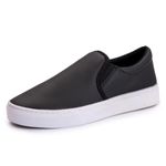 Tênis Slip On Feminino Casual Calce Fácil Confortável - Preto