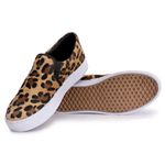 Tênis Slip On Feminino Casual Calce Fácil Confortável - Onça