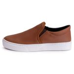 Tênis Slip On Feminino Casual Calce Fácil Confortável - Caramelo