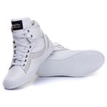 Tênis Sneaker Unissex Couro Legitimo Branco Calçado Fitness