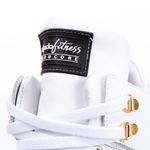 Tênis Sneaker Unissex Couro Legitimo Branco Calçado Fitness