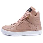 Tênis Sneaker Feminino Couro Legitimo Rose Calçado Fitness