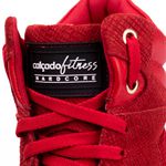 Tênis Sneaker Unissex Couro Legitimo Vermelho Calçado Fitness