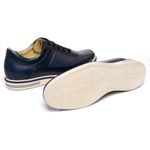Sapato Casual Ettore, Malaga - Couro Azul Escuro.