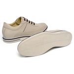 Sapato Casual Ettore, Malaga - Couro Off White.