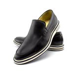 Sapato Casual Ettore, Perúgia - Couro Preto