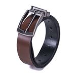 Cinto Dupla Face Ettore, 100% - Couro Caramelo
