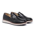 Sapato Casual Ettore, Reggiano - Couro Preto