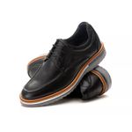 Sapato Derby Couro Preto 2401