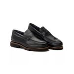 Sapato Loafer Confort Couro Preto