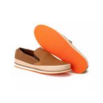 Slip On Super Leve Couro Nobuck Castor 