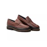 Sapato Loafer Confort Couro Café