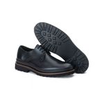 Sapato Derby Confort Couro Preto