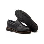 Sapato Loafer Confort Couro Preto