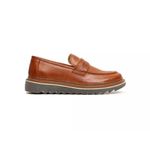 Sapato Loafer Tratorado Confort Couro Castor 