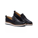 Sapato Loafer Casual Couro Preto 