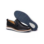 Sapato Loafer Casual Couro Preto 