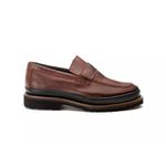 Sapato Loafer Confort Couro Café