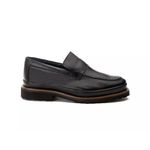 Sapato Loafer Confort Couro Preto