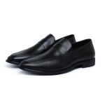 Mocasim Loafer Social Pala Lisa Couro Preto 