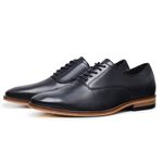 SAPATO SOCIAL OXFORD LISO PRETO - SOLA COURO