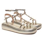 Sandália Papete Feminina Flatform Cleo Burke Ouro Light