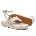 Sandália Papete Feminina Flatform Ana Burke Off White