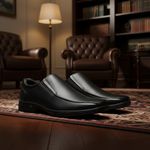 Sapato Slip-on Stratos Couro Preto