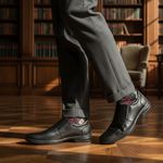 Sapato Slip-on Stratos Couro Preto