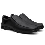 Sapato Slip-on Stratos Couro Preto