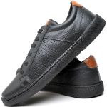 Sapatênis Casual Couro Urban Preto