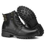 Bota Preto Couro Legítimo 