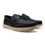 Mocassim Masculino Fusion Transit Couro Preto
