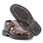 Sandalia Ant-Stress De Couro Café Adralev Masculina