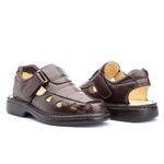 Sandalia Ant-Stress De Couro Café Adralev Masculina