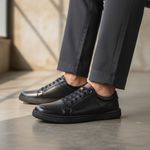 Sapatênis Casual Couro Urban Preto
