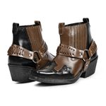 Bota Country Preto e Caramelo