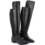 Bota Feminina Over em Neoprene Preta com Bico fino 