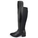 Bota Feminina Over em Neoprene Preta com Bico fino 