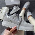 Tênis Air Force Luxo Cinza e Prata