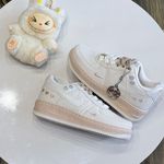 Tenis Air Force Af1 Infantil Branco e Creme