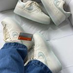 Tenis Air Force Branco com Verde Caramelizado