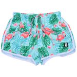 Short Feminino com Estampa Flamingos 